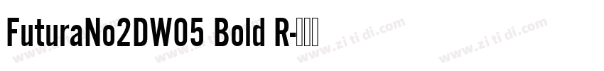 FuturaNo2DW05 Bold R字体转换